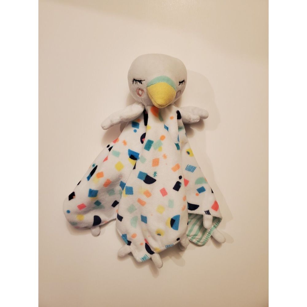 Target Oh Joy Plush White Swan Bird Confetti Stripe‎ Security Baby Blanket Lovey